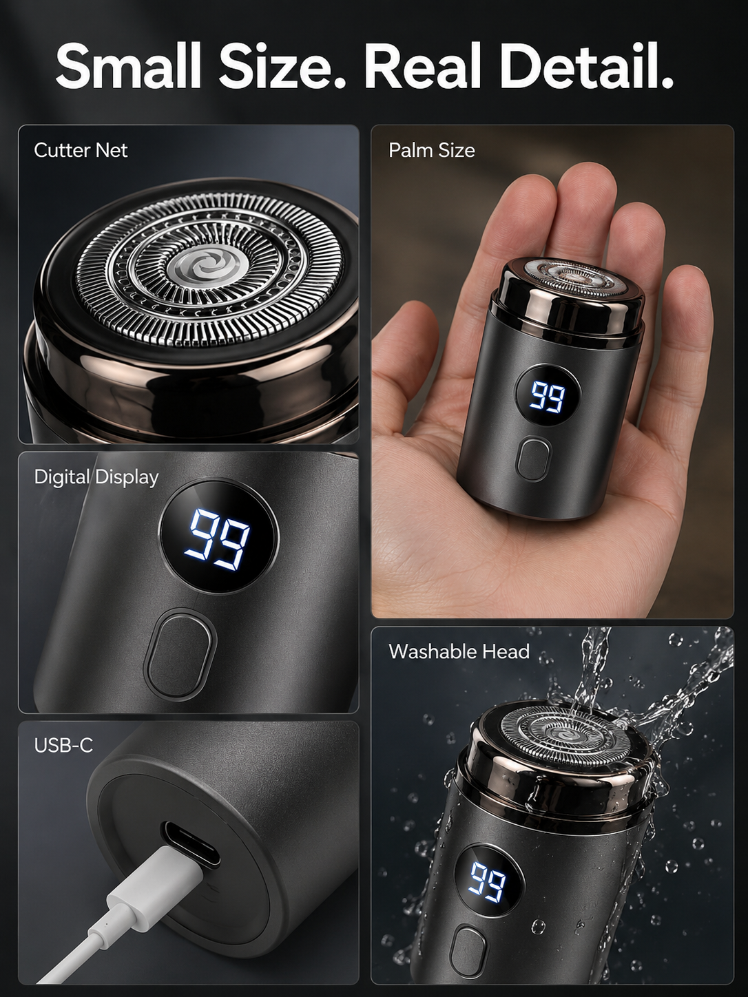 🔥 Hot Sale Mini Portable Electric Shaver for Men & Women – USB Rechargeable Waterproof Razor