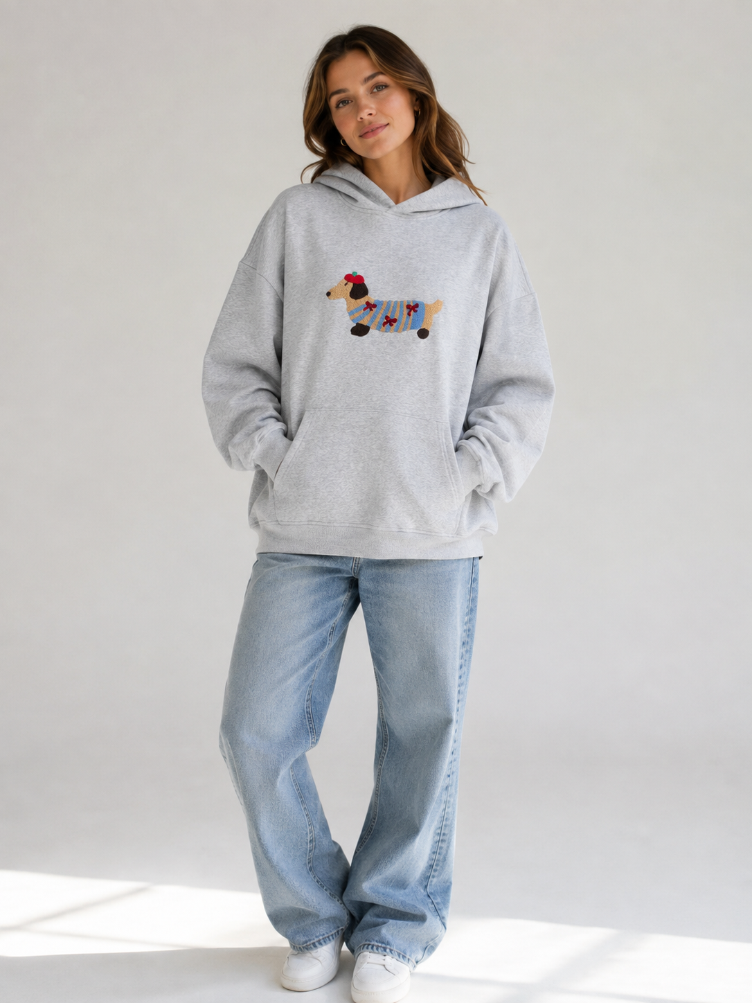 🔥 Hot Sale  Cartoon Dog Oversized Hoodie – Y2K Vintage Unisex Sweatshirt