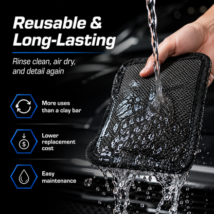 🧽 Clay-Bar Effect Detailing Towel – 12"x12" Microfiber Cloth for Car Paint & Glass