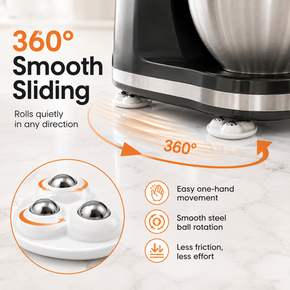 🔄 Self-Adhesive 360° Caster Wheels – 4-Pack for Countertop Appliances