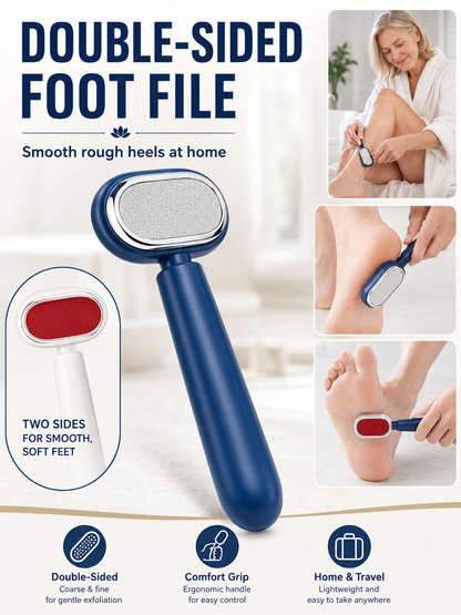 💧 Self-Care Essential Dual-Sided Foot Callus Remover with Replaceable Stainless Steel Blade