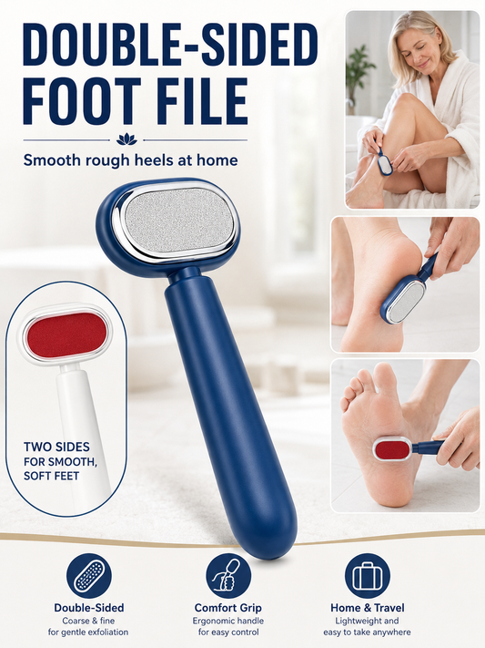 💧 Self-Care Essential Dual-Sided Foot Callus Remover with Replaceable Stainless Steel Blade
