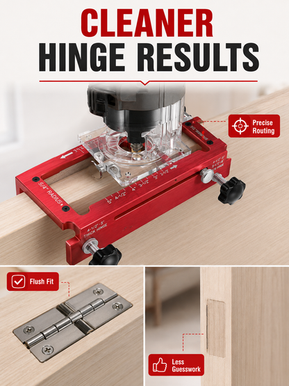 🔨 Workshop Essential Adjustable Door Hinge Jig for Precise Mortising