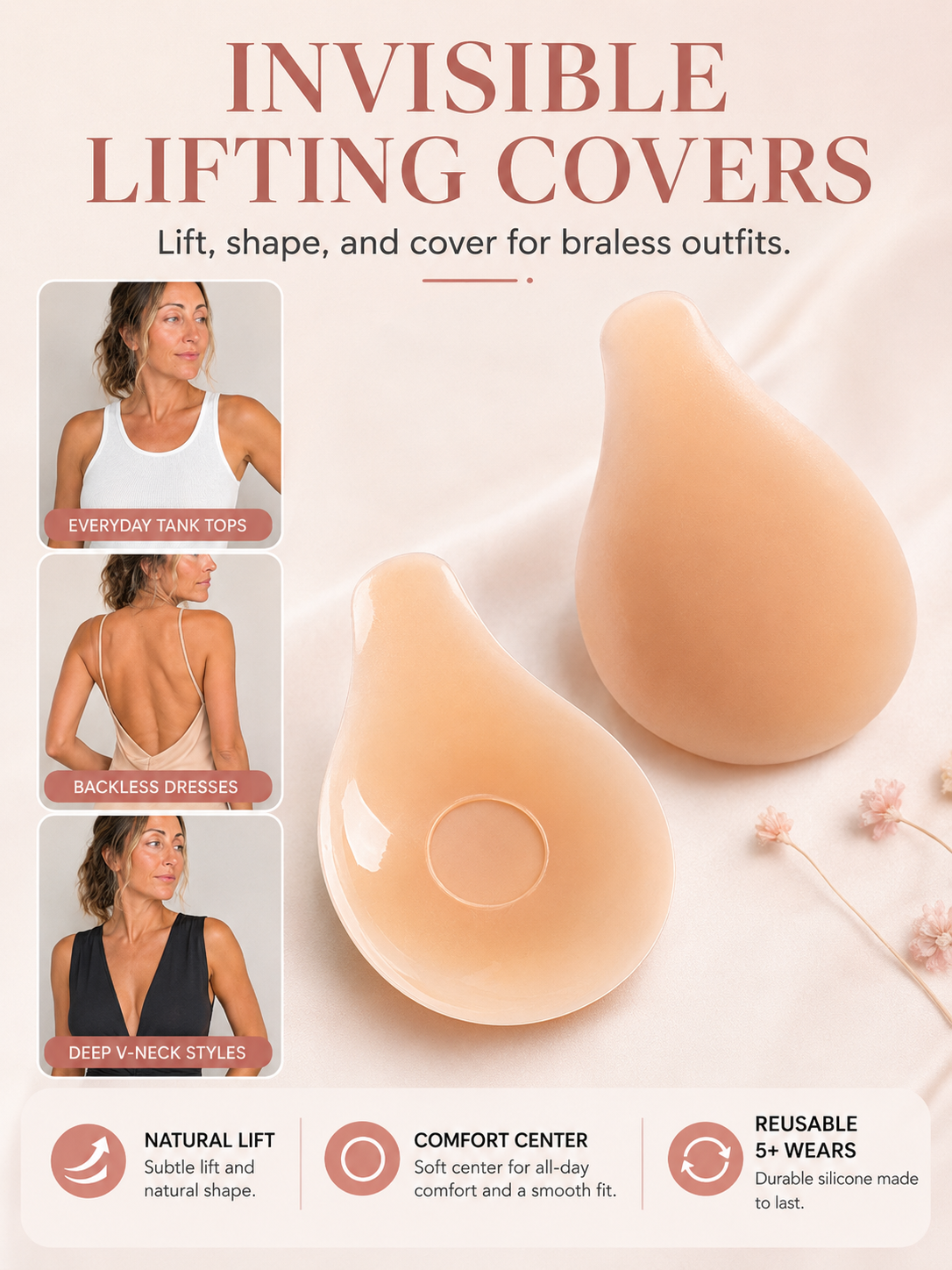 ✨ Confidence Boost Lift Nipple Covers for a Natural-Looking Lift