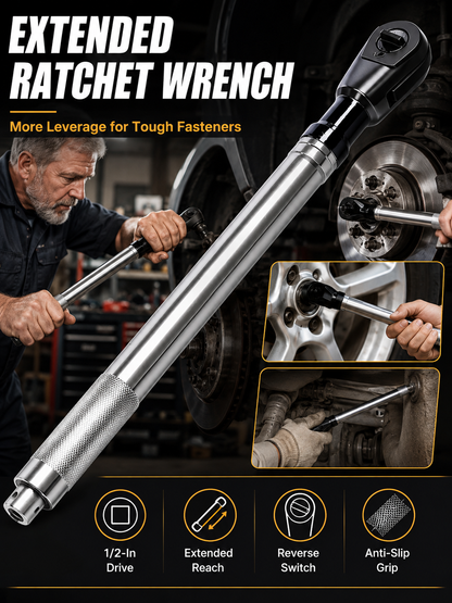 🔧 Hot Deal 1/2 Inch Wrench Extension Bar — Compact Alloy Steel Tool for Easy Nut & Bolt Fastening