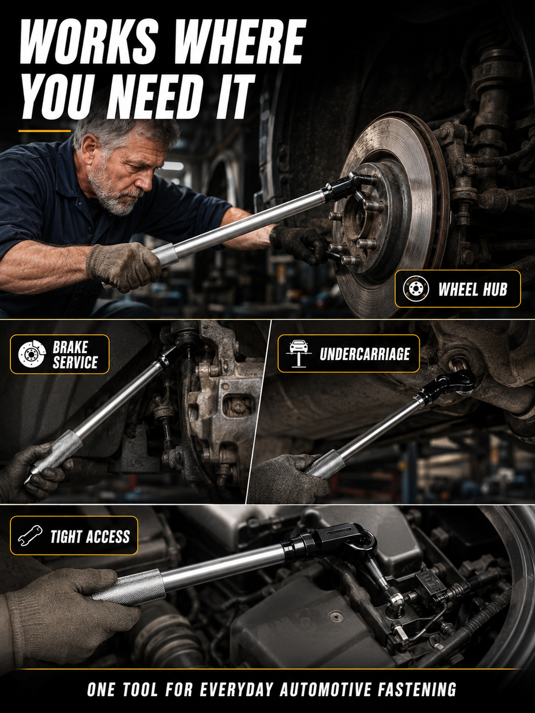 🔧 Hot Deal 1/2 Inch Wrench Extension Bar — Compact Alloy Steel Tool for Easy Nut & Bolt Fastening