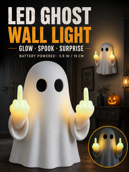 👻 Halloween Special 🎃 Cute Ghost LED Statue - Spooky Mood Light for Party & Home Decor