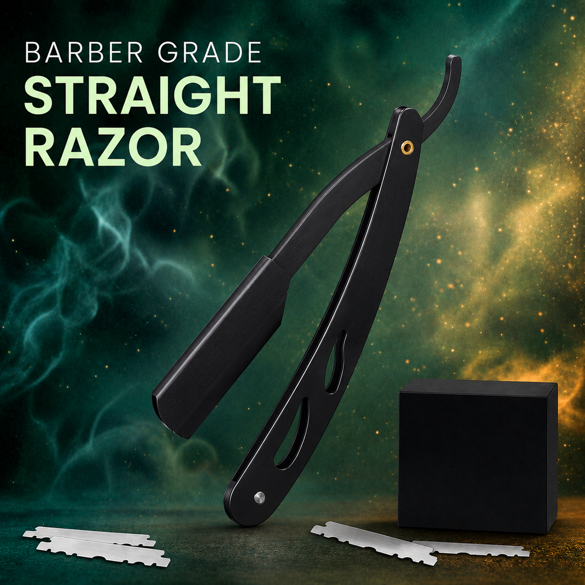 🔥Professional Straight Razor for Men | Barber Straight Edge + 10 Blades Included