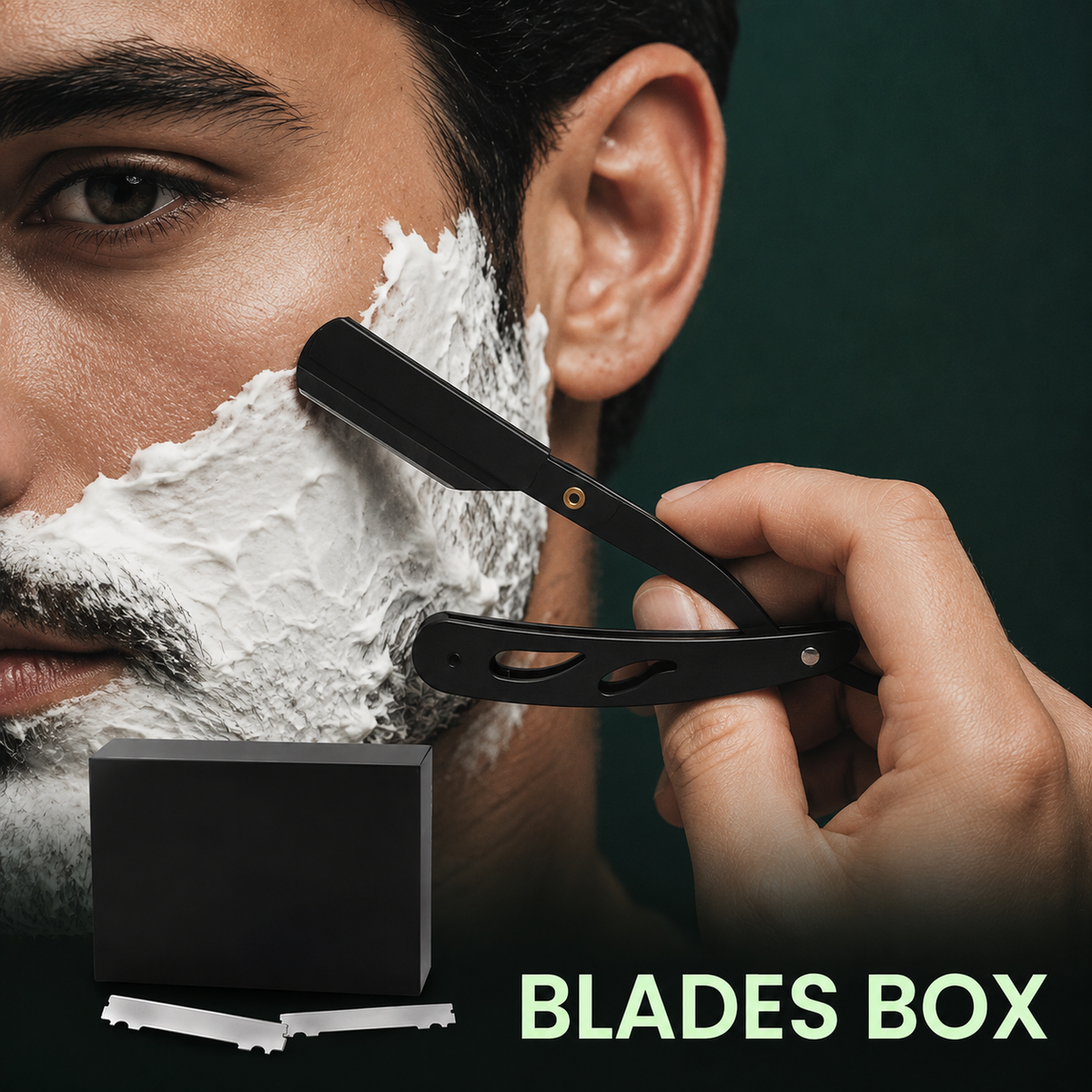 🔥Professional Straight Razor for Men | Barber Straight Edge + 10 Blades Included
