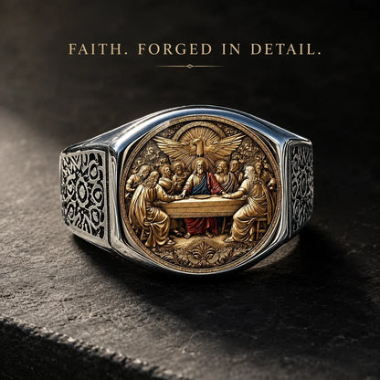 Faith & Fellowship Statement Ring | Symbolic Men's Gift