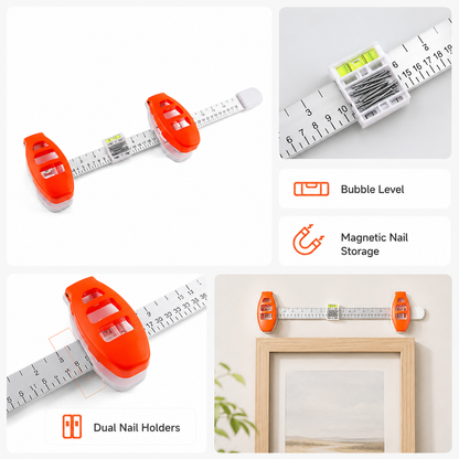 🔥🛠️Professional Picture Hanging Tool with Level and Ruler