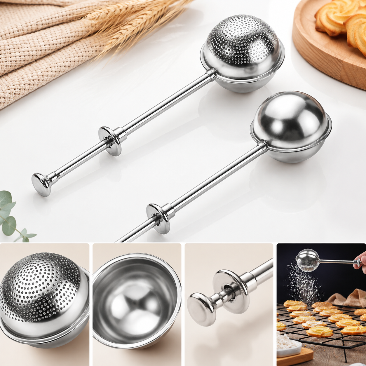 🔥🛠️2x Baker's Dusting Wand for Baking, Sugar, Flour, and Spices