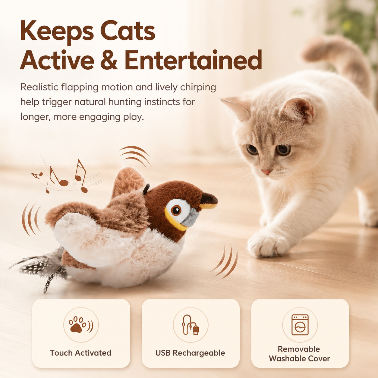 🐱 Flying Cat Toy – Hours of Hanging Fun for Active Kitties