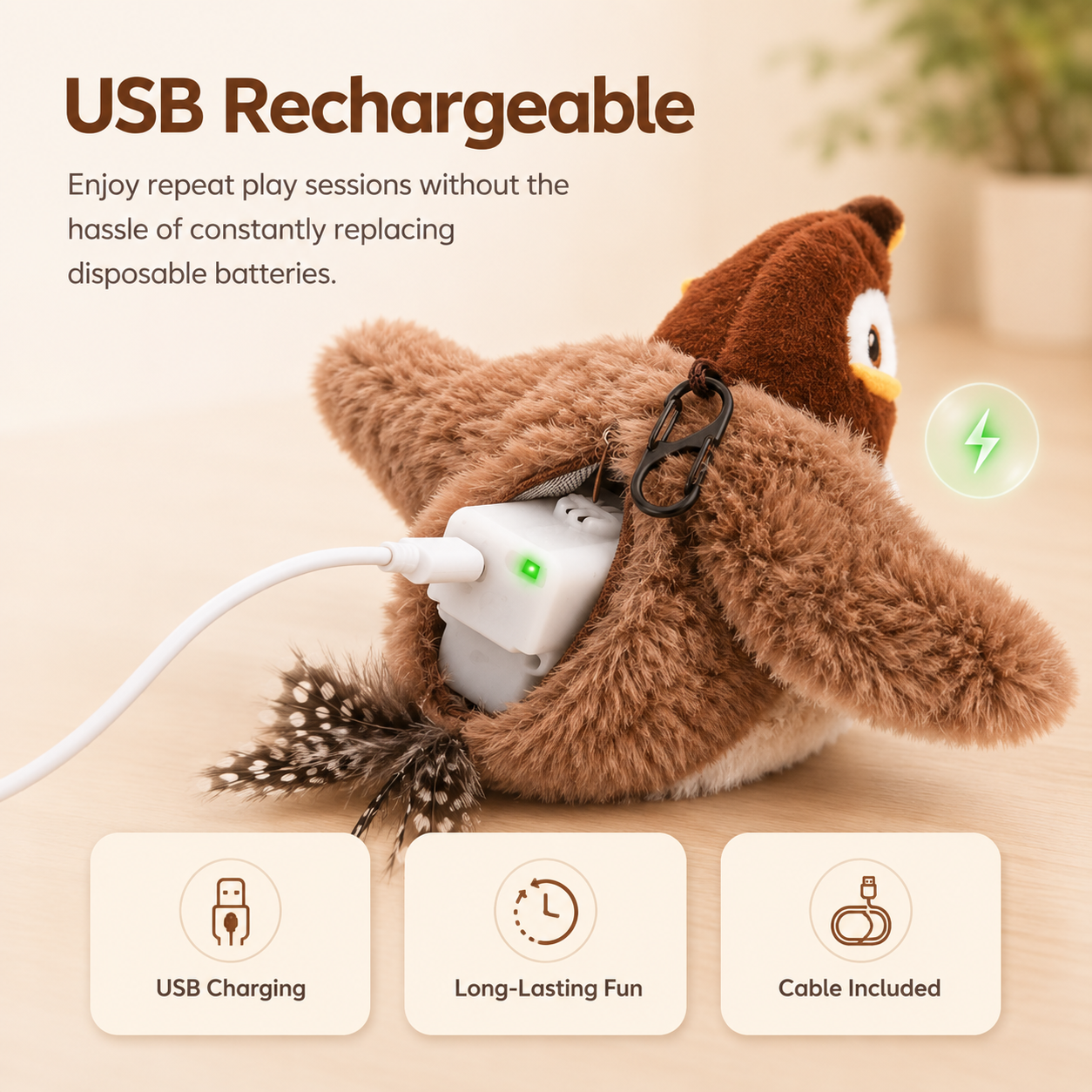 🐱 Flying Cat Toy – Hours of Hanging Fun for Active Kitties