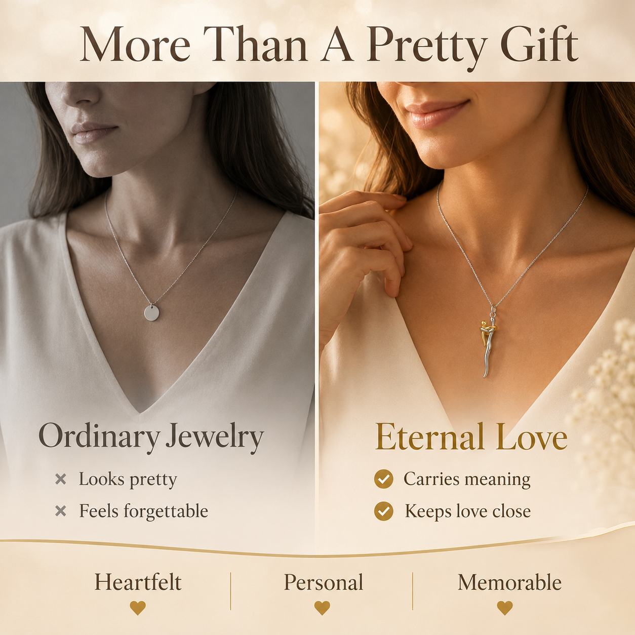 ♾️ Eternal Love Necklace – Timeless Symbol of Forever ❤️✨