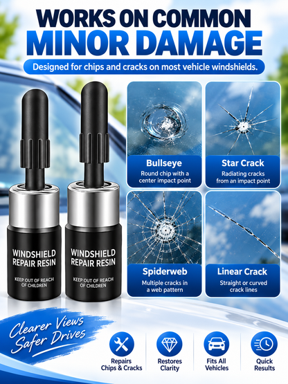 🚗 Auto Care Deal – Windshield Repair Kit 🔧 Quick DIY Fix Tool for Chips & Common Glass Cracks ✨