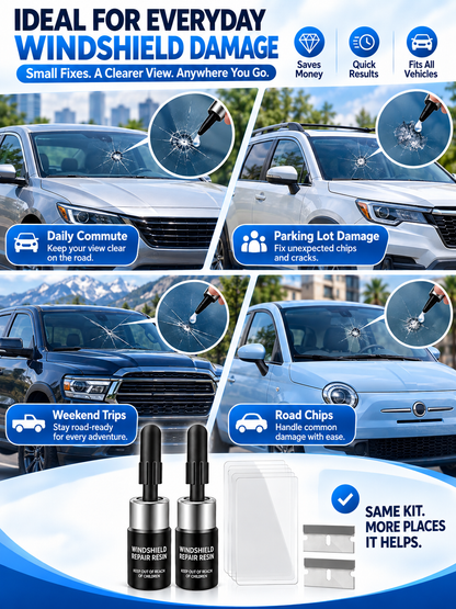 🚗 Auto Care Deal – Windshield Repair Kit 🔧 Quick DIY Fix Tool for Chips & Common Glass Cracks ✨