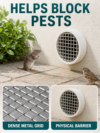 🛡️ Rodent Proof Drain Cover 🐀💧 Stainless Steel Rust Resistant Adjustable Mesh Strainer for Kitchen Bathroom & Outdoor Drains
