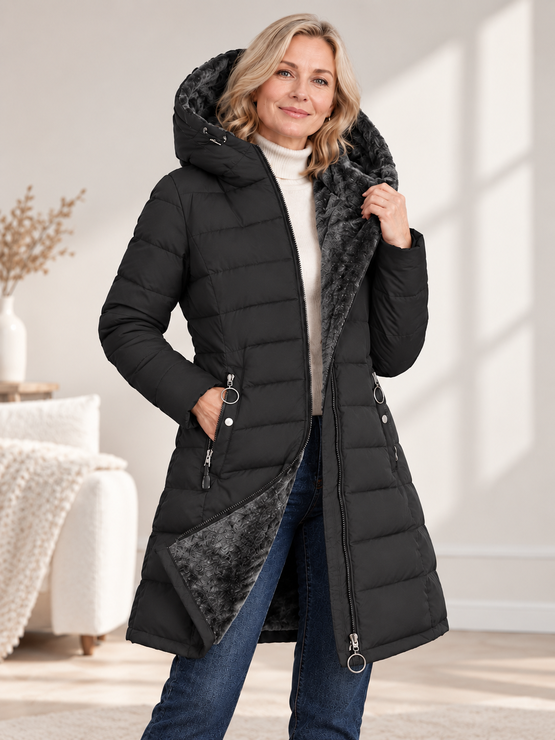 ❄️ Winter Deal – Women’s Hooded Down Coat 🧥 Warm, Windproof & Water-Resistant Outerwear for Commuting and Outdoor Adventures 🏔️