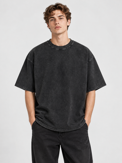 🔥 Streetwear Deal – Unisex Oversized Washed Tee 👕 Relaxed Vintage Style for Everyday Casual Looks ✨