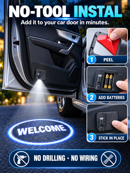 🚗 Auto Style Deal – Custom LED Door Projector Lights ✨ Personalized Welcome Logo Display for a Unique Car Interior 💡