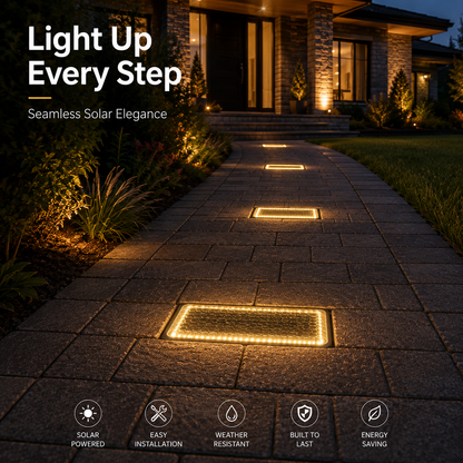🔥 LAST DAY 50% OFF-✨ Solar Paver Light – 4×8" Warm White In-Ground Walkway Light