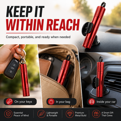 🚗 2-in-1 Car Emergency Escape Tool