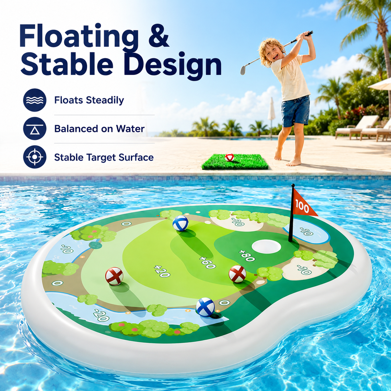 🎯 Splash Into Golf Fun | Floating Golf Pool Game Set