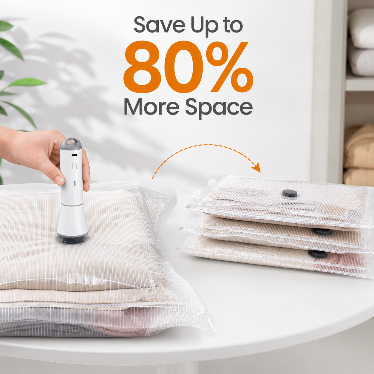 ✈️ Pack More, Travel Smarter | Cordless Vacuum Bag Set
