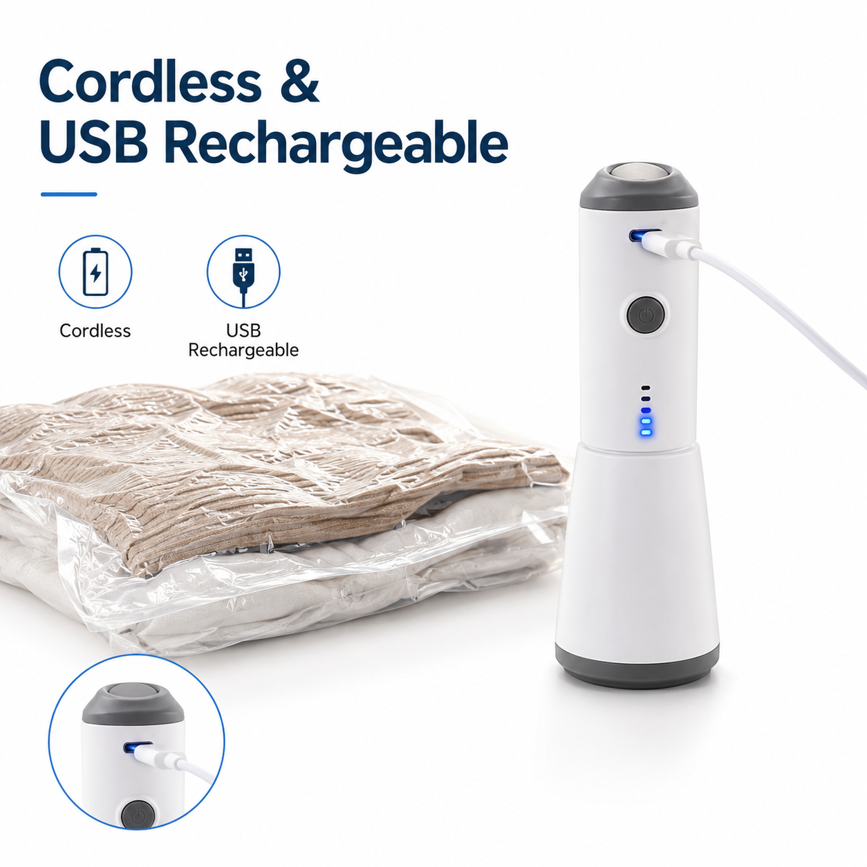 ✈️ Pack More, Travel Smarter | Cordless Vacuum Bag Set