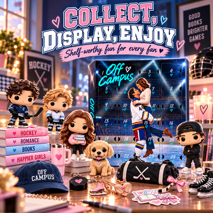 🏒 Off Campus 24-Day Collectible Surprise Calendar💗 – Hockey Romance Mini Figures & Gift Set🎁
