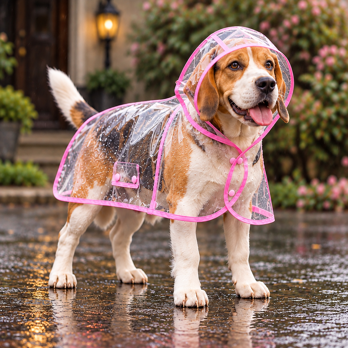 🐶 Pet Raincoat – Transparent Waterproof Dog Cape, Lightweight Protection for Small & Medium Dogs
