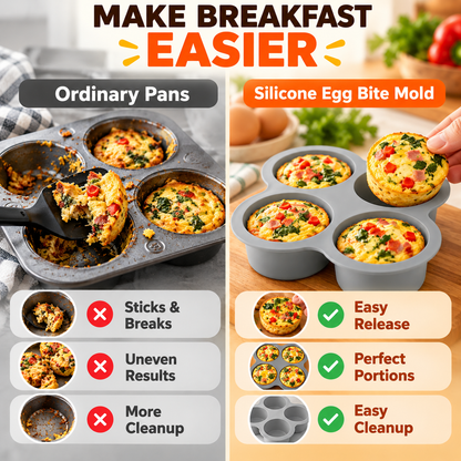 🍳 Silicone Air Fryer Egg Mold – 4-Cup Nonstick Baking Pan for Muffins, Egg Bites & Desserts