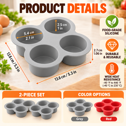 🍳 Silicone Air Fryer Egg Mold – 4-Cup Nonstick Baking Pan for Muffins, Egg Bites & Desserts