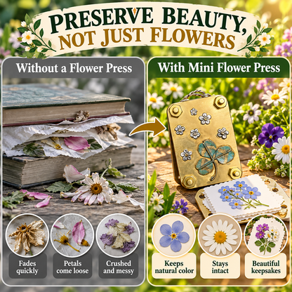 🌸 Mini Flower Press Kit – Metal Plant Preserving Tool for DIY Crafts & Nature Lovers’ Gifts