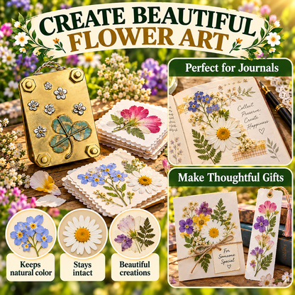 🌸 Mini Flower Press Kit – Metal Plant Preserving Tool for DIY Crafts & Nature Lovers’ Gifts
