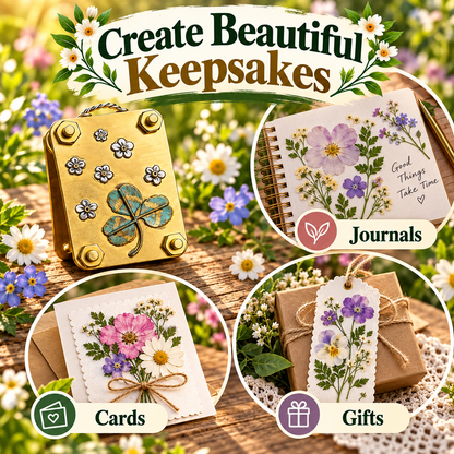 🌸 Mini Flower Press Kit – Metal Plant Preserving Tool for DIY Crafts & Nature Lovers’ Gifts