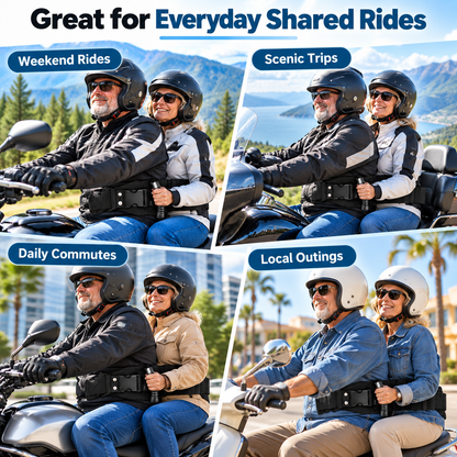 🏍️ Motorcycle Safety Gear – Adjustable Passenger Grip Strap, Universal Seat Belt for Kids & Riders