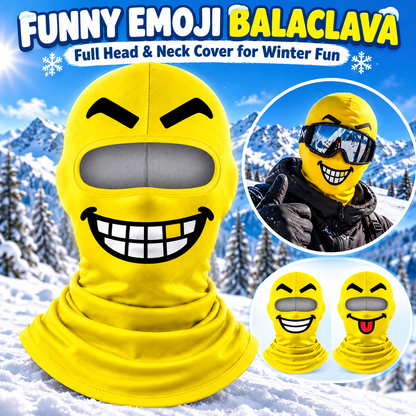 ❄️ Funny Ski Mask – Cartoon Tongue Face Balaclava, Warm Windproof Winter Cover for Snowboard & Cosplay