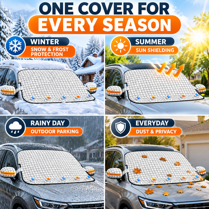 🚗 All-Season Magnetic Windshield Cover — Sun, Frost & Snow Protection
