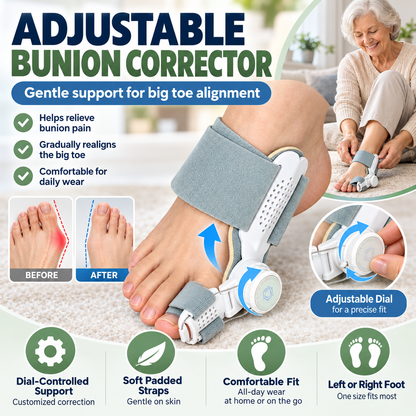 🦶 Bunion Corrector – Adjustable Toe Splint Support, Comfortable Foot Alignment Brace for Left & Right Feet