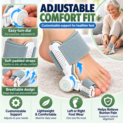 🦶 Bunion Corrector – Adjustable Toe Splint Support, Comfortable Foot Alignment Brace for Left & Right Feet