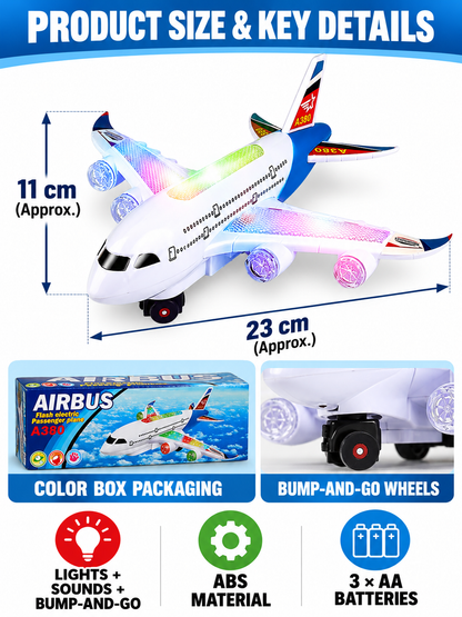 ✈️ Kids Fun Deal – Light-Up Spinning Airplane Toy 🌟 Musical Electric Aircraft with Flashing Lights & 360° Rotation for Ages 3+ 🎁