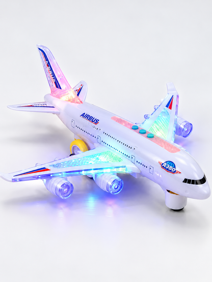 ✈️ Kids Fun Deal – Light-Up Spinning Airplane Toy 🌟 Musical Electric Aircraft with Flashing Lights & 360° Rotation for Ages 3+ 🎁