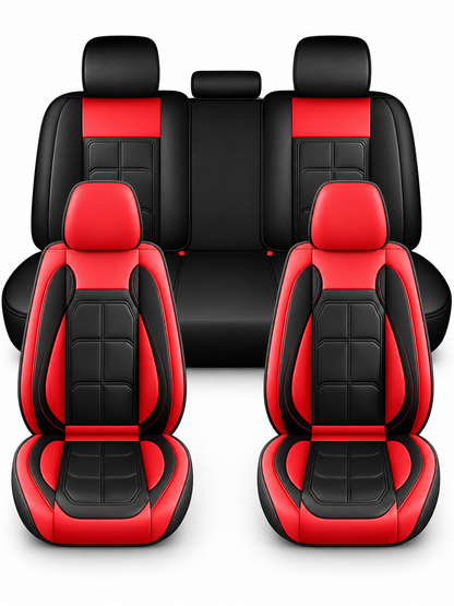 🚗 Auto Interior Deal – 5-Seat PU Leather Car Cover Set 🖤 Waterproof, Easy-Clean Protection with Universal Fit for Everyday Driving ✨