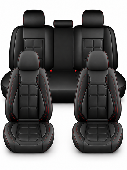 🚗 Auto Interior Deal – 5-Seat PU Leather Car Cover Set 🖤 Waterproof, Easy-Clean Protection with Universal Fit for Everyday Driving ✨