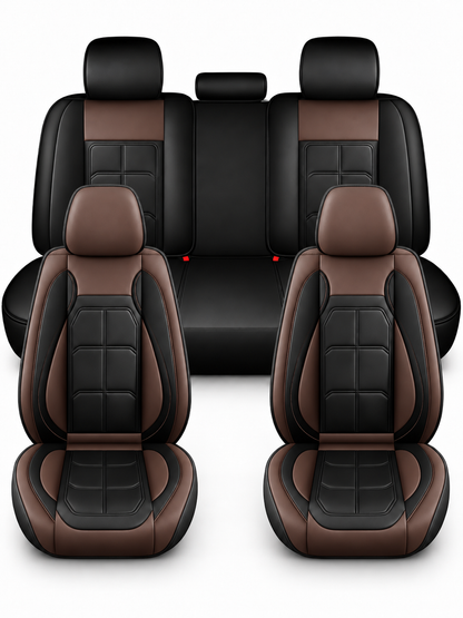 🚗 Auto Interior Deal – 5-Seat PU Leather Car Cover Set 🖤 Waterproof, Easy-Clean Protection with Universal Fit for Everyday Driving ✨