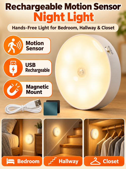 💡 Motion Sensor Ceiling Light – 15W Warm White LED, IP56 Waterproof Lamp for Hallway & Bathroom