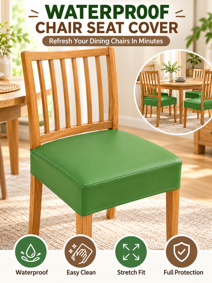 🏠 Home Upgrade Deal – PU Leather Dining Chair Covers 🪑 Waterproof, Removable & Washable Seat Protectors for Everyday Dining ✨