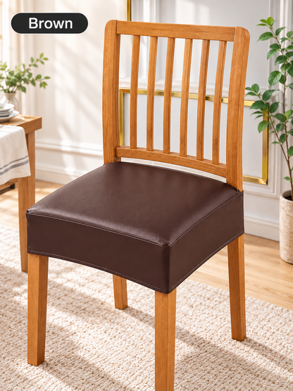 🏠 Home Upgrade Deal – PU Leather Dining Chair Covers 🪑 Waterproof, Removable & Washable Seat Protectors for Everyday Dining ✨